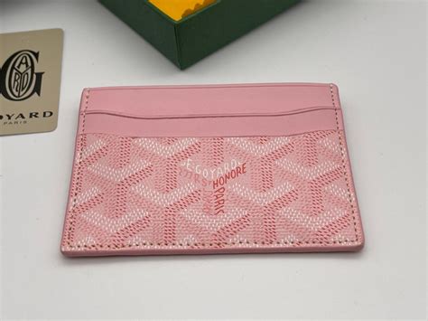 pink goyard cardholder|authentic goyard card holder.